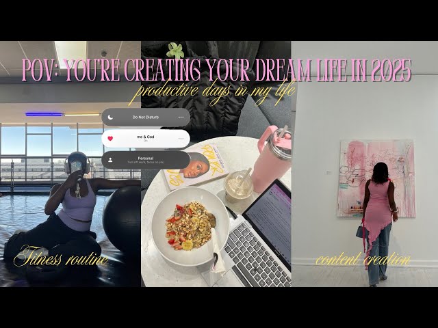 5AM morning routine, fitness, content creation & podcasting| building my dream life in 2025