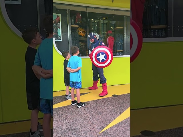 Miles and Grant meet Captain America