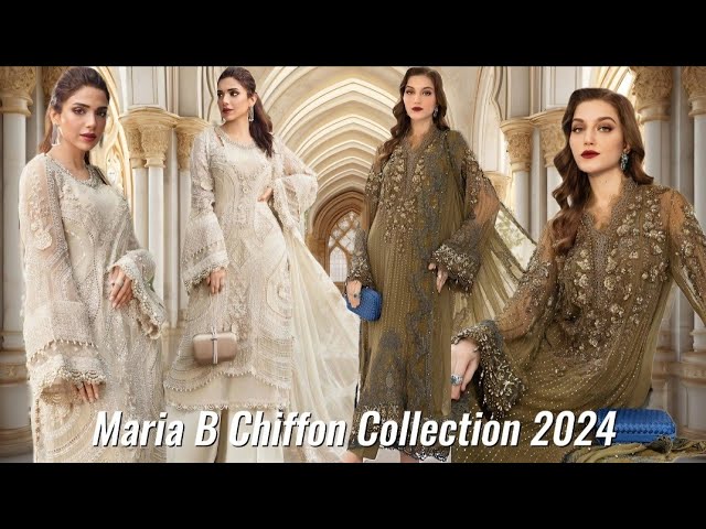 Maria B | Maria B Chiffon Collection | MPC-24-108 | MPC-24-104 | Maria B New Collection #mariab