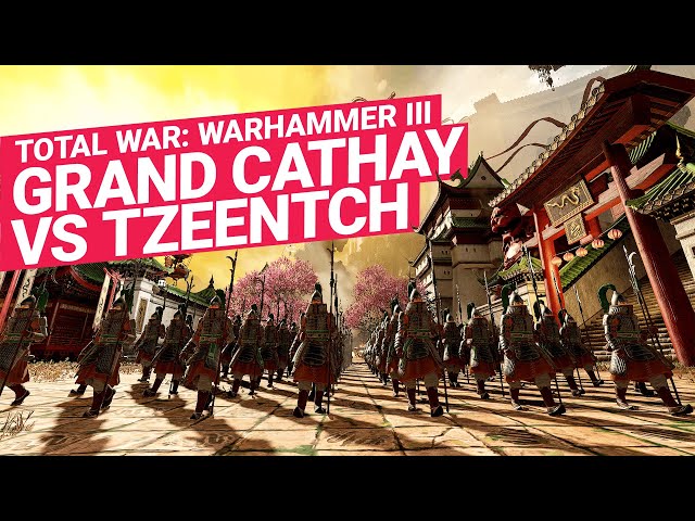 Grand Cathay vs Tzeentch Great Bastion Battle | Total War: WARHAMMER III