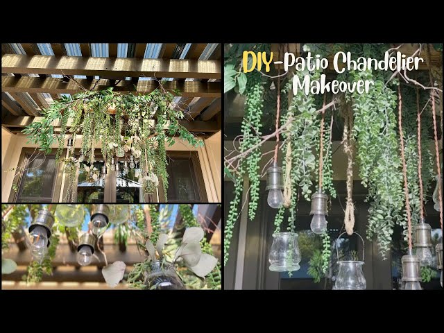 From Simple Chandelier to Gorgeous Patio Chandelier | DIY Natural Look Makeover🌿