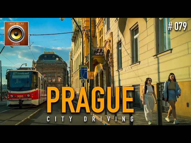 Driving to Prague along the Vltava River and Old Town with Jazz 🎹 Czech Republic 4K HDR 60fps