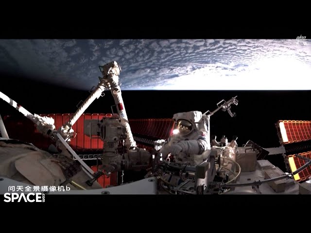 Chinese astronauts conduct spacewalk to 'install debris protection devices' on space station