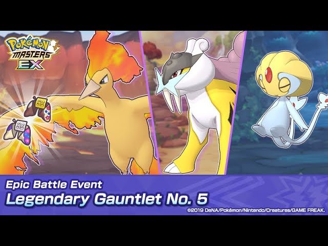 Pokemon Masters EX Legendary Gauntlet No.5 Uxie, Raikou & Moltres 12 Win Streak