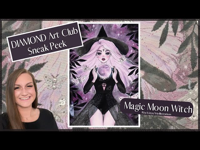 Diamond Art Club Sneak Peek! “Magic Moon Witch” by Rita Konya/Aria-Illustration