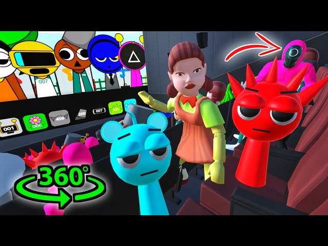 360° Incredibox Sprunki but SQUID GAME #2 - VR CINEMA HALL 4K Experience