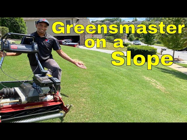 [How to MOW a SLOPED YARD]  3 EASY Reel Mower TIPS for GREAT RESULTS