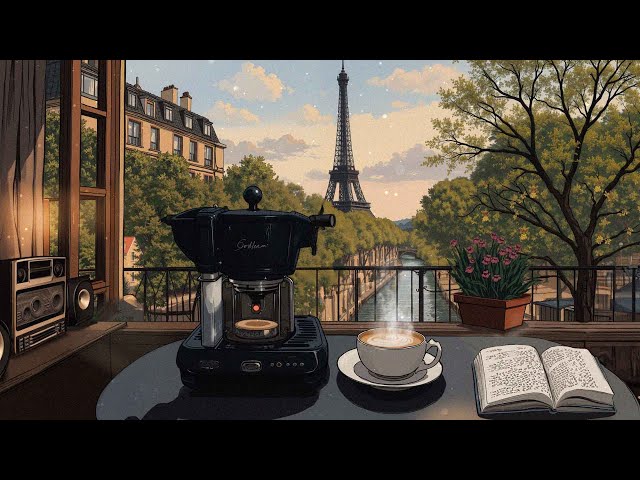 Parisian Balcony Vibes Lo-Fi ☕️Morning Music🌿 Lofi vibes study 📖 [ Study/ Relax/Work ]