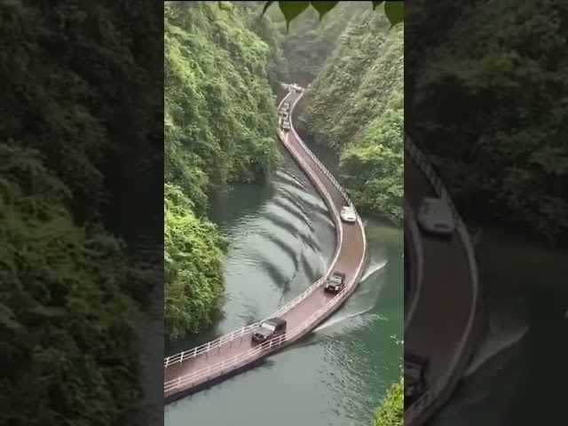 Floating road bridge at china #construction #engineering #civilengineering #bridge #concrete