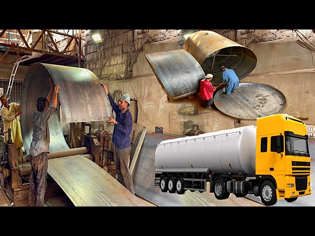 How to make 30000 Liters Fuel Tanker Truck || How Fabricators make Fuel Tanker  with Sheets of Iron