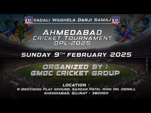 VWDS AHMEDABAD DPL -2025 || SKY CRICKET LIVE || SKY PRODUCTION