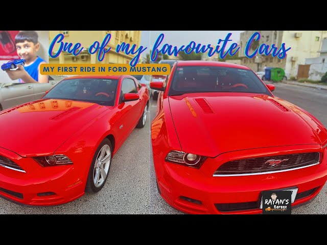 Rayan's Garage: 7-Year-Old's First Ride in a Red Ford Mustang & His Toy Mustang Adventure!