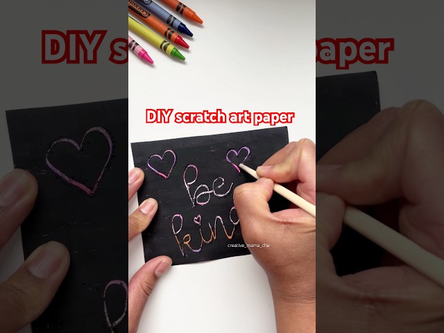 DIY scratch art paper #kidscrafts #scratchart #kidsactivities #art