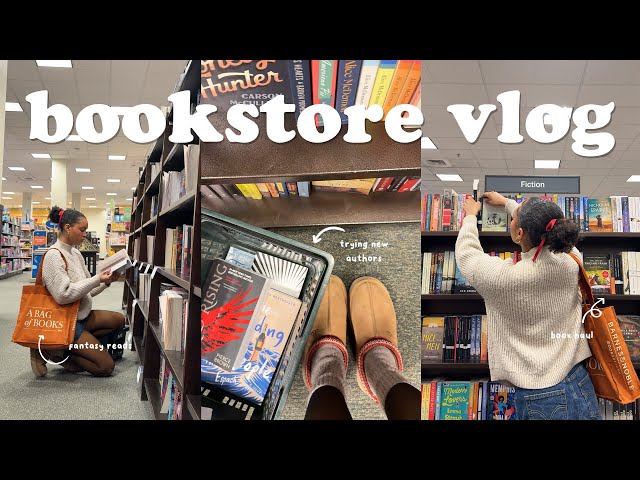 *cozy* bookstore vlog 📚☀️☕️ spend the day book shopping at barnes & noble with me + a big book haul!