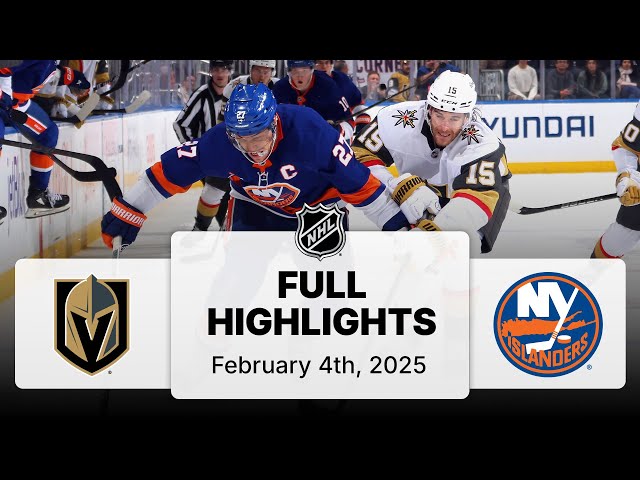 NHL Highlights | Golden Knights vs. Islanders | February 04, 2025