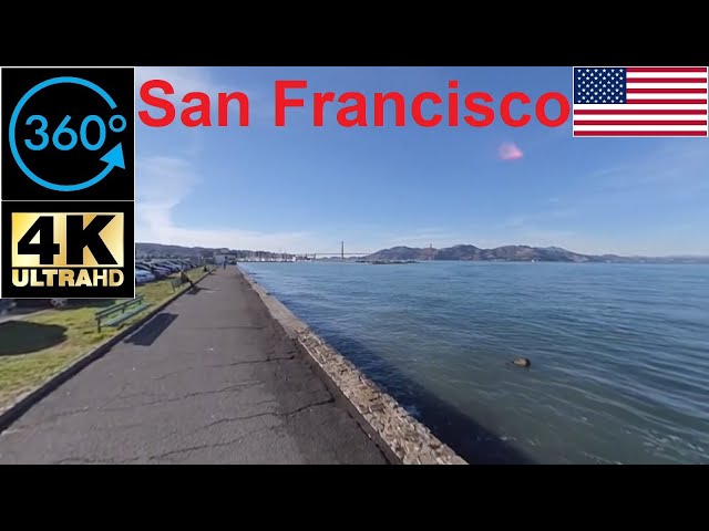 【360】 Video Walk Tour Marina San Francisco California 2019 Footage 美國舊金山旅遊景點 アメリカ合衆国、サンフランシスコの観光スポット