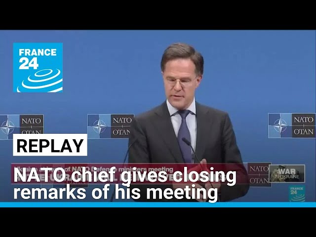 Replay :NATO chief gives closing remarks of his meeting • FRANCE 24 English