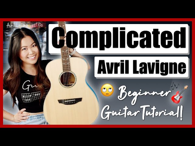 Complicated Avril Lavigne Beginner Guitar Tutorial EASY Lesson | Chords, Strumming, Play-Along! 🎸🎶