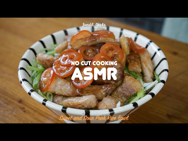 [No Cut Cooking ASMR] Koreans Never Cook Traditionally / Upgraded Sweet and Sour Pork Rice Bowl