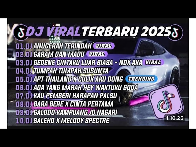 DJ TIKTOK TERBARU 2025 -DJ ANUGERAH TERINDAH 🎵DJ GARAM DAN MADU FULL ALBUM