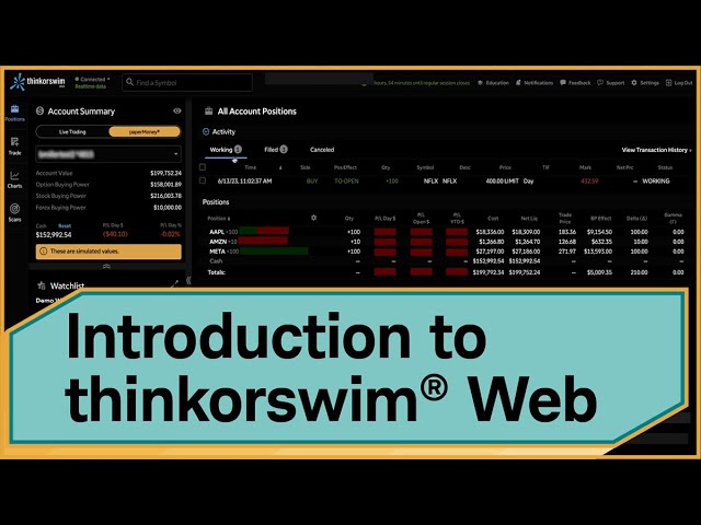 Introduction to thinkorswim® Web