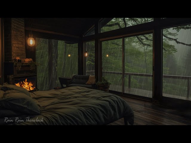 Find Serenity in the Sound of Rain and Piano on a Stormy Night in the Forest