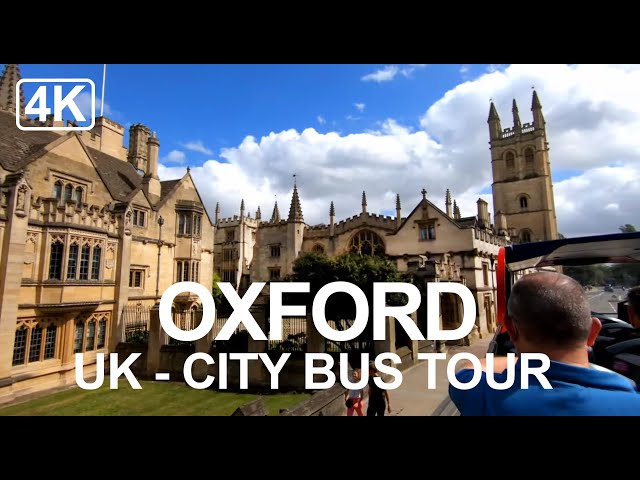 [4K] Oxford, England | City Sightseeing Hop On Hop Off Bus Tour (Captions)