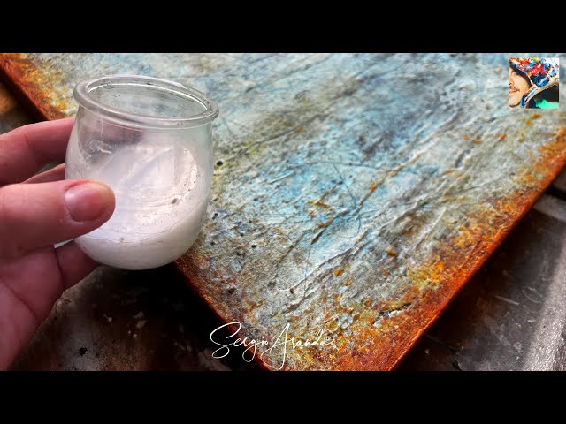 How to create an artwork imitating corrosion and breakage - Step by step DIY tutorial