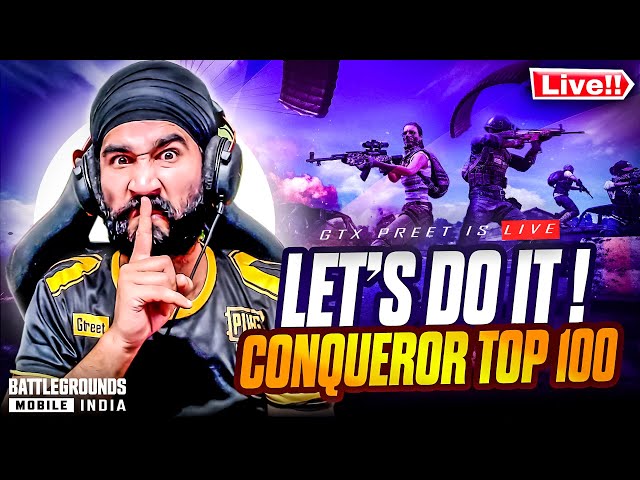 RANK 120 CONQUEROR OP : BGMI LIVE | GTXPREET PUBG LIVE