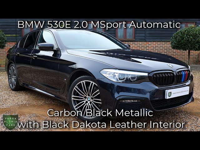 BMW 530E 2.0 MSport Automatic registered October 2018 (68) finished in Carbon Black Metallic