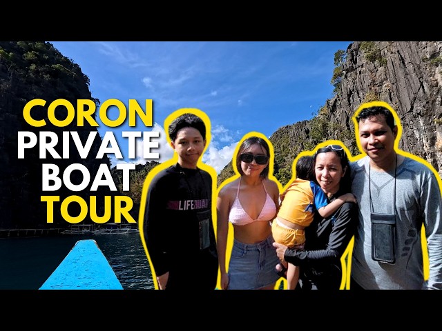 $181 CORON PRIVATE BOAT TOUR FAMILY TRAVEL ADVENTURES TO CORON PALAWAN TRAVEL VIDEO WITH EXPENSES!