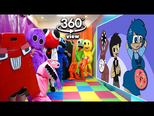 Rainbow Friends 360° - CINEMA HALL |Alphabet Lore But It's Reverse (Z - A) | Alphabet Lore Transform