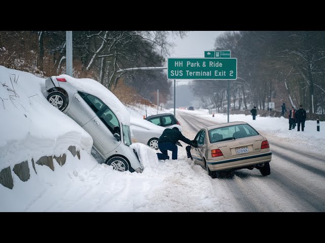 Icy Road Madness Caught on Camera