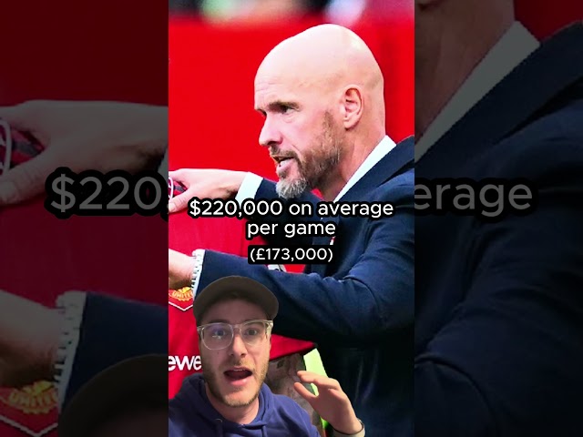 Erik ten hag makes this much 🔥 per MINUTE 🤯 #soccer #football #manchesterunited