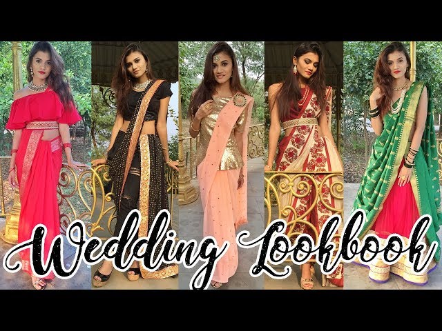 INDIAN WEDDING OUTFIT IDEAS 2017 | 5 Different Ways To Style Saree | #BrideSquad | Shreeja Bagwe