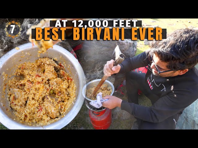 Jugad Wali Chicken BIRYANI at 12,000 Ft in Freezing Cold | TREK to TULIAN Lake, Pahalgam Kashmir !