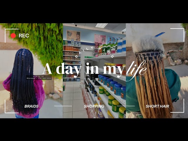 VLOG : Shopping | Braiding Short hair🎀