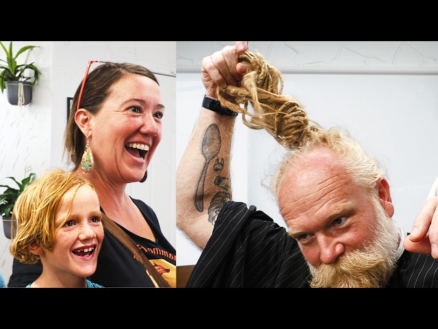 Wife’s and Son’s Reactions Are Priceless After Dad Cut Off 20 Year Old Dreadlocks