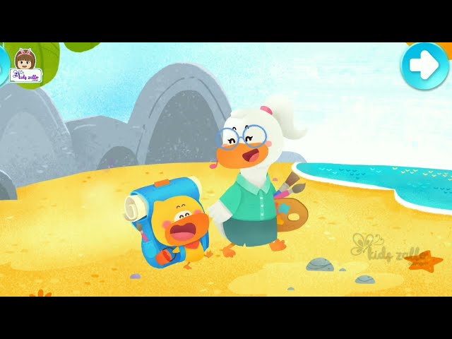 SEA WATER PAINTING |  PICTURE STORIES |  BABYBUS |  ANIMATED CARTOON CHILDREN