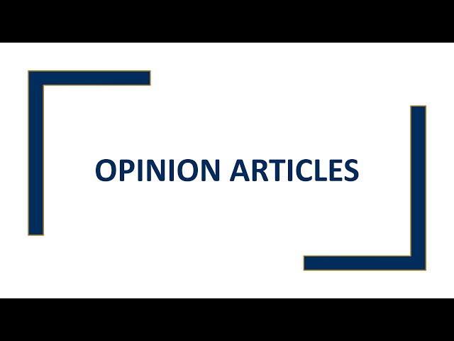 Opinion Articles