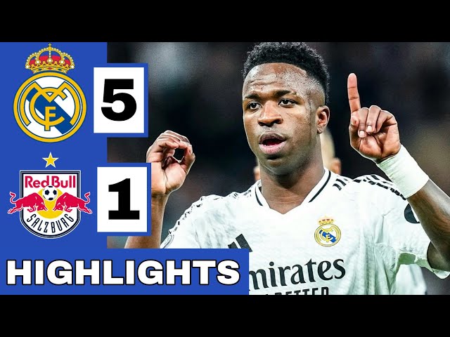 ⚪️Real Madrid vs RB Salzburg (5-1) Extended HIGHLIGHTS | UEFA Champions League