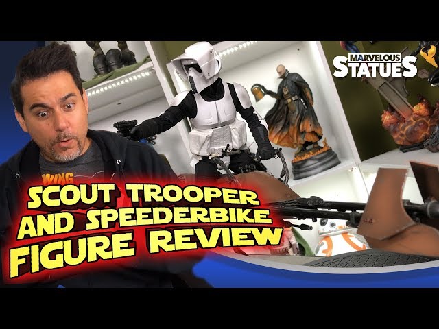 Sideshow Star Wars Scout Trooper and Speeder Bike UNBOXING + ASSEMBLY + REVIEW