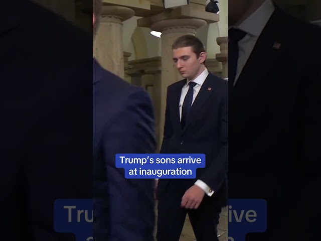 President Trump's sons arrive at inauguration