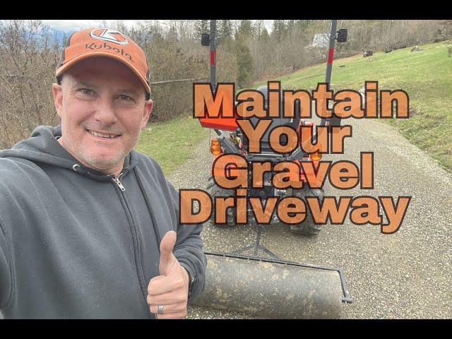 Kubota BX23S- How to maintain your Gravel Driveway with a Box Blade & Roller. Gas in Diesel Mistake?