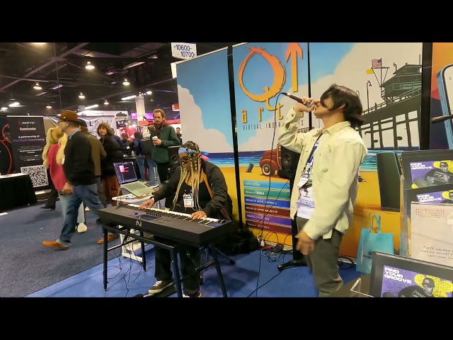 Q Art Virtual Instruments Booth￼￼ is Vibing at NAMM 2025