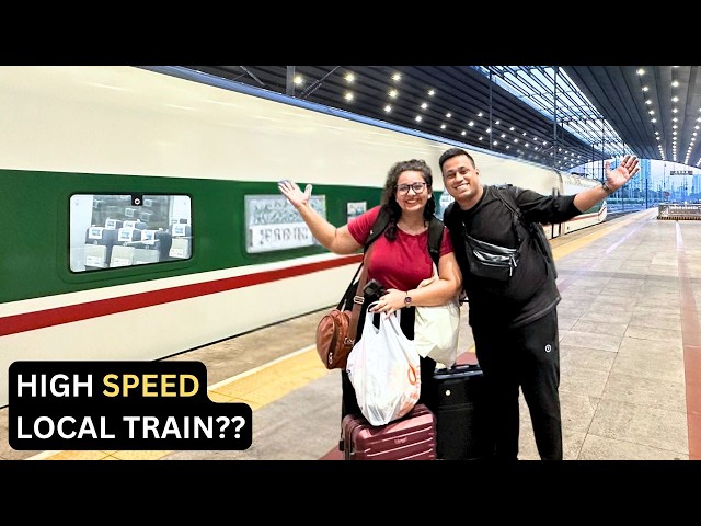 Local train in China really SURPRISED us!! (250 Km per hour)