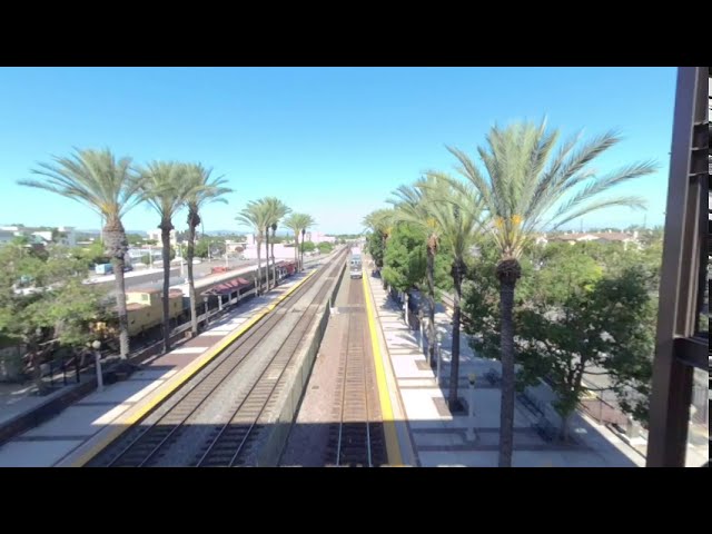 VR180 - Metrolink  91/Perris Valley Line Train #706 Eastbound in Fullerton CA - July 17th 2020 (3/3)