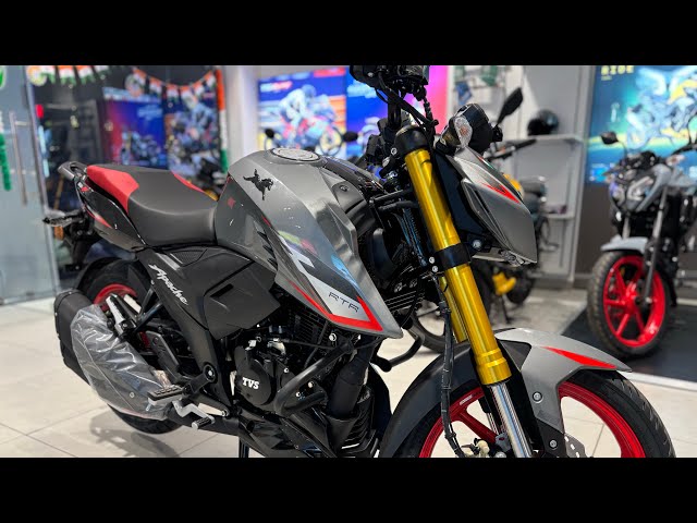 2025 TVS Apache 160c 4v Model USD Fork I Granite Grey colour This time to change​⁠@tvsapacheseries