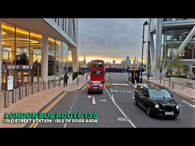 London Double-decker Bus Experience: Upper deck POV aboard Bus 135 from Old Street to Crossharbour 🚌