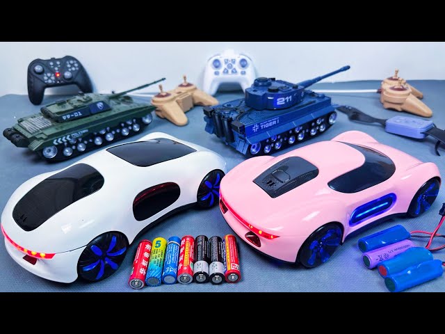 18 Minutes Satisfying with Unboxing RC concept stunt car, Cool light spray stunt RC car,RC Military